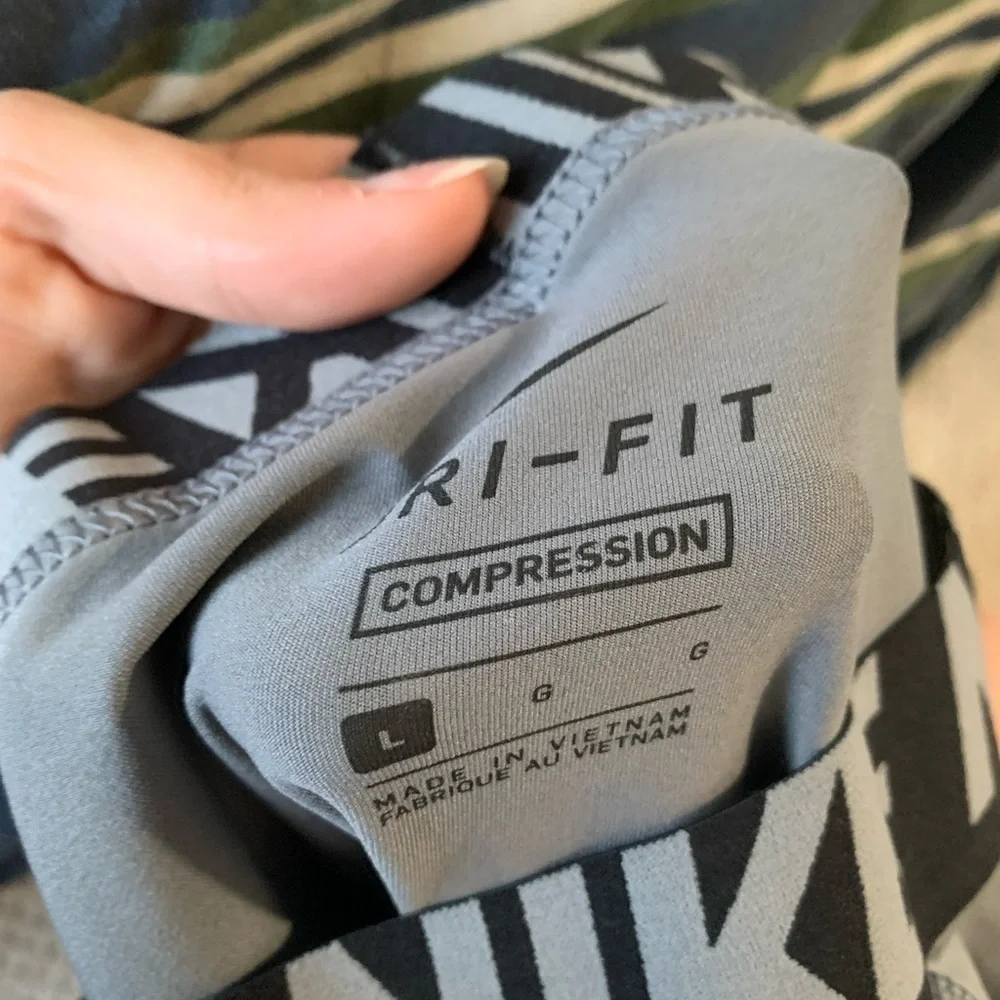 COPY - Gray Nike Compression Tights Spandex Size L